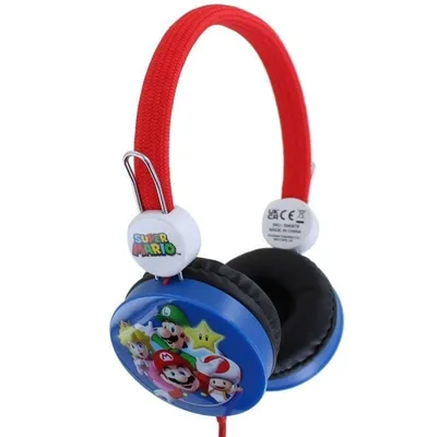 Kopfhörer Blade Super Mario kabelgebunden 3,5 mm für Kinder, Lautstärkebegrenzung, Komfort