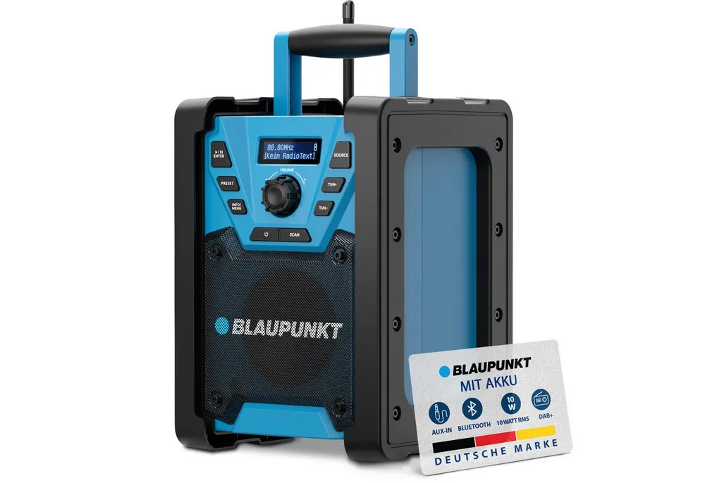 Blaupunkt BSR 300 Digitalradio (DAB) (Ideal auf der Baustelle durch kraftvolle 10 Watt RMS Ausgangsleistung)
