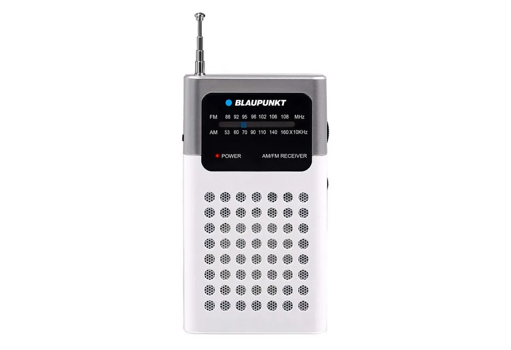 Blaupunkt PR4WH – tragbares AM/FM-Radio im Retro-Design Radio (FM-Radio, AM-Radio, integrierter Mini-Klinkenanschluss, integrierter Verstärker)