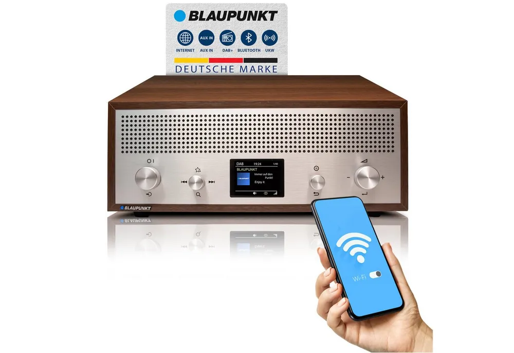 Blaupunkt Verona Digitalradio (DAB) (Digitalradio (DAB), Bluetooth 5.0 zur Musikwiedergabe vom Smartphone oder Tablet)