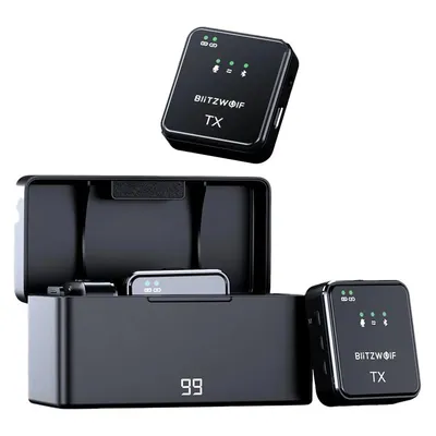 Mikrofon BlitzWolf BW-SX63 kabellos omnidirektional mit DSP und 1000mAh Akku