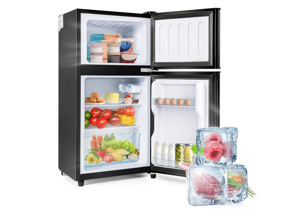Blossom Kühl-/Gefrierkombination BCD-86, 86.8 cm hoch, 42 cm breit, 7 Temperaturstufen, LED-Beleuchtung, Freistehend, Energieklasse E
