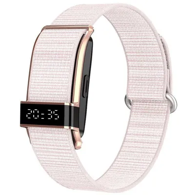 Aktivitätsarmband Blossom S18 Bluetooth LED Rosa IP68 45 Tage Akku Nylon