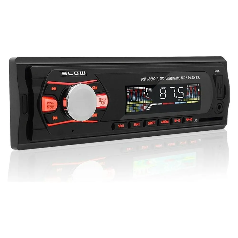 Radio 1 DIN Blow AVH-8602 MP3 USB SD Bluetooth Schwarz