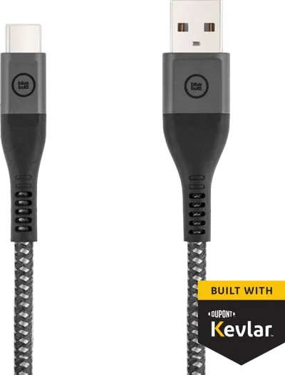 BlueBuilt USB-A-auf-USB-C-Kabel 1,5 m Kevlar® Schwarz