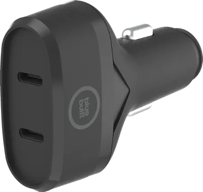 BlueBuilt Power-Delivery-Autoladegerät mit 2 USB-C-Anschlüssen 45 W Schwarz