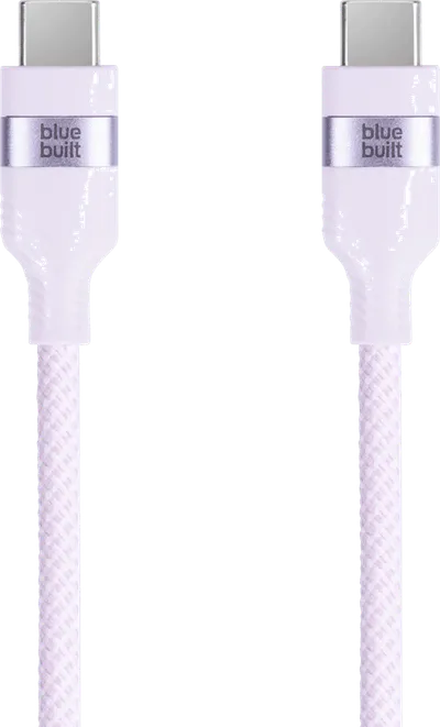 BlueBuilt USB-C-auf-USB-C-Kabel 1,5 m Nylon Lila