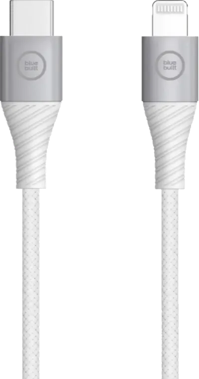 BlueBuilt USB-C-auf-Lightning-Kabel 1,5 m Nylon Weiß