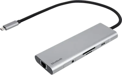 BlueBuilt 8-in-1 Dockingstation mit USB-C Silber