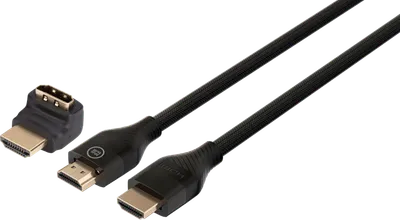 BlueBuilt HDMI Kabel 4K 60 Hz Nylon 3 Meter + 90°-Adapter