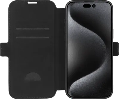 BlueBuilt Apple iPhone 16 Pro Max Book Case Leder Schwarz