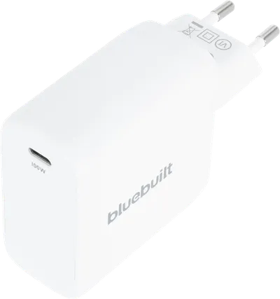 BlueBuilt 100 W GaN USB-C-Ladegerät Weiß