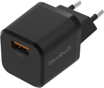 BlueBuilt Quick-Charge-Ladegerät mit USB-A-Anschluss 18 W Schwarz