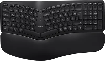 BlueBuilt Kabellose Ergonomische Bluetooth-Tastatur QWERTZ