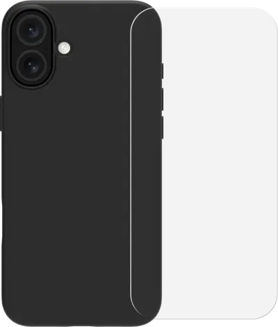 BlueBuilt Backcover Apple iPhone 16 Plus Schwarz + Panzerglas