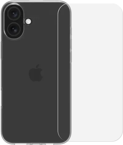 BlueBuilt Backcover Apple iPhone 16 Plus Transparent + Panzerglas
