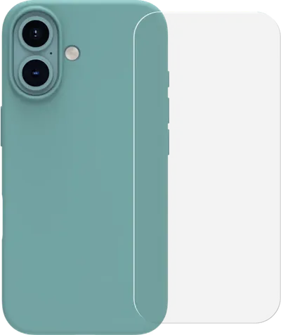 BlueBuilt Backcover iPhone 16 Grün + Panzerglas