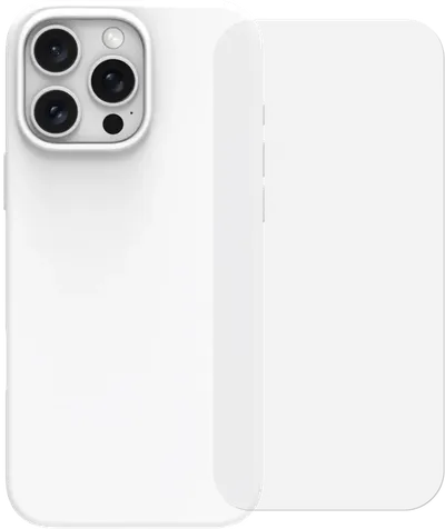 BlueBuilt Backcover iPhone 16 Pro Max Weiß + Panzerglas
