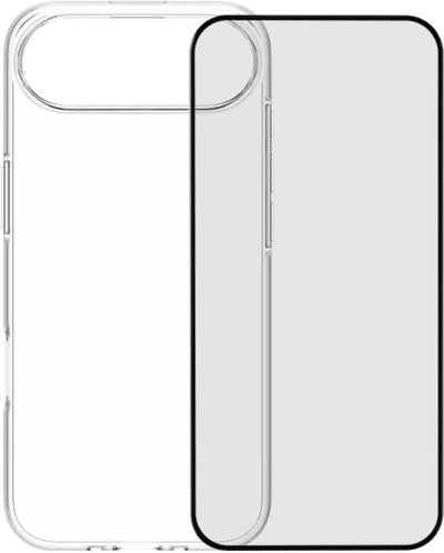 BlueBuilt Backcover iPhone 17 Air Transparent + BlueBuilt iPhone 17 Air Panzerglas
