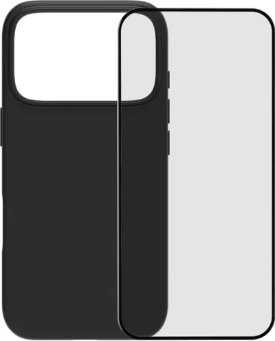BlueBuilt Backcover iPhone 17 Pro Schwarz + BlueBuilt iPhone 17 Pro Panzerglas
