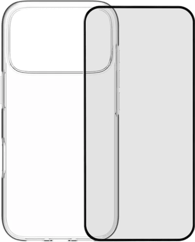 BlueBuilt Backcover iPhone 17 Pro Transparent + BlueBuilt iPhone 17 Pro Panzerglas