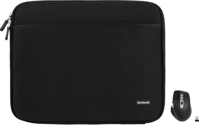 BlueBuilt Laptophülle Breite 41 cm 17 Zoll M Schwarz + Maximus Maus