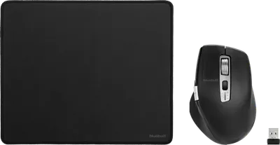 BlueBuilt Maximus Kabellose Ergonomische Bluetooth-Maus + BlueBuilt Mauspad M 20 x 24 cm