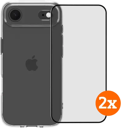 BlueBuilt Protective Backcover iPhone Air Transparent + Displayschutz Doppelpack
