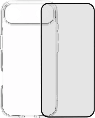 BlueBuilt Protective Backcover iPhone 17 Air Transparent + BlueBuilt iPhone 17 Air Panzerglas