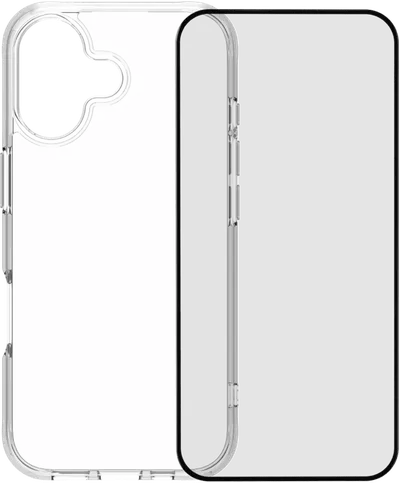 BlueBuilt Protective Backcover iPhone 17 Transparent + BlueBuilt iPhone 17 Panzerglas