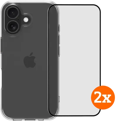 BlueBuilt Protective Backcover iPhone 17 Transparent + Panzerglas Doppelpack