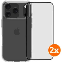 BlueBuilt Protective Backcover iPhone 17 Pro Transparent + Panzerglas Doppelpack