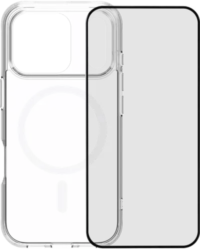 BlueBuilt Protective Backcover mit MagSafe iPhone 17 Pro Transparent + iPhone 17 Pro Panzerglas