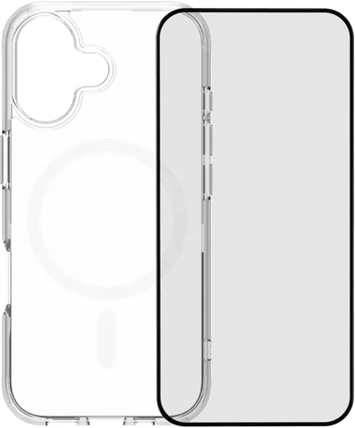 BlueBuilt Protective Backcover mit MagSafe iPhone 17 Transparent + BlueBuilt iPhone 17 Panzerglas