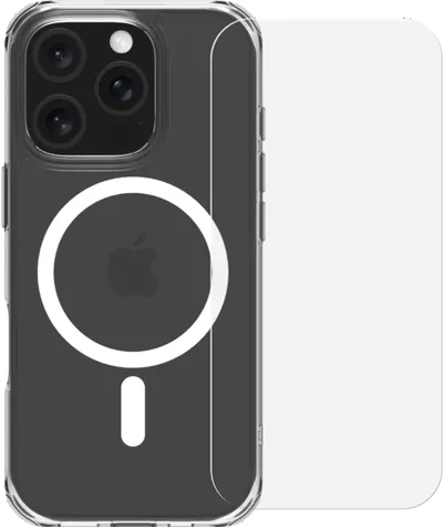 BlueBuilt Protective Backcover mit MagSafe iPhone 16 Pro + Panzerglas