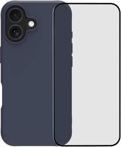 BlueBuilt Protective Backcover mit MagSafe iPhone 17 Blau + BlueBuilt iPhone 17 Panzerglas