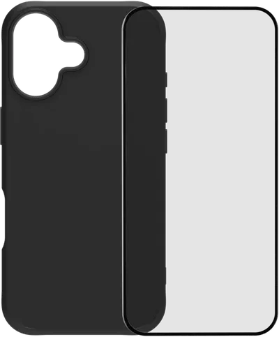 BlueBuilt Protective Backcover mit MagSafe iPhone 17 Schwarz + BlueBuilt iPhone 17 Panzerglas
