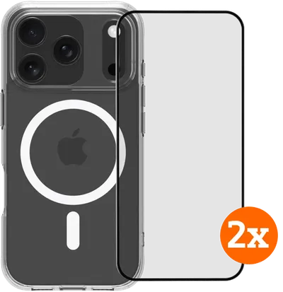 BlueBuilt Protective Backcover mit MagSafe iPhone 17 Pro + Displayschutz Doppelpack