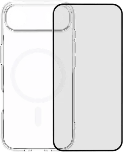 BlueBuilt Protective Backcover mit MagSafe iPhone 17 Air Transparent + BlueBuilt iPhone 17 Air Panzerglas