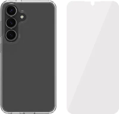 BlueBuilt Protective Backcover Samsung Galaxy S25 Transparent + Panzerglas