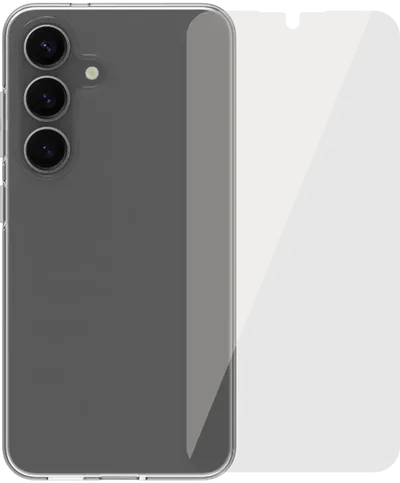BlueBuilt Samsung Galaxy S25 Backcover Transparent + Panzerglas