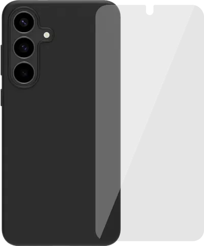 BlueBuilt Samsung Galaxy S25 FE Backcover Schwarz + Panzerglas