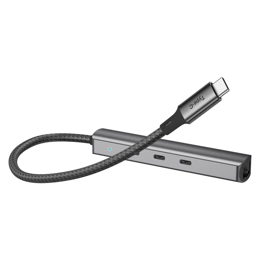 Bluecloud USB-C Hub with Gigabit Ethernet, 4 Ports