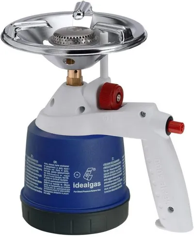 BlueCraft Gaskocher Camping Gaskocher mit Piezozündung für 190g Stechkartuschen Butan, (1-St), Kocher Camping Herd Outdoor Gaskocher tragbar leicht mobil Grillen