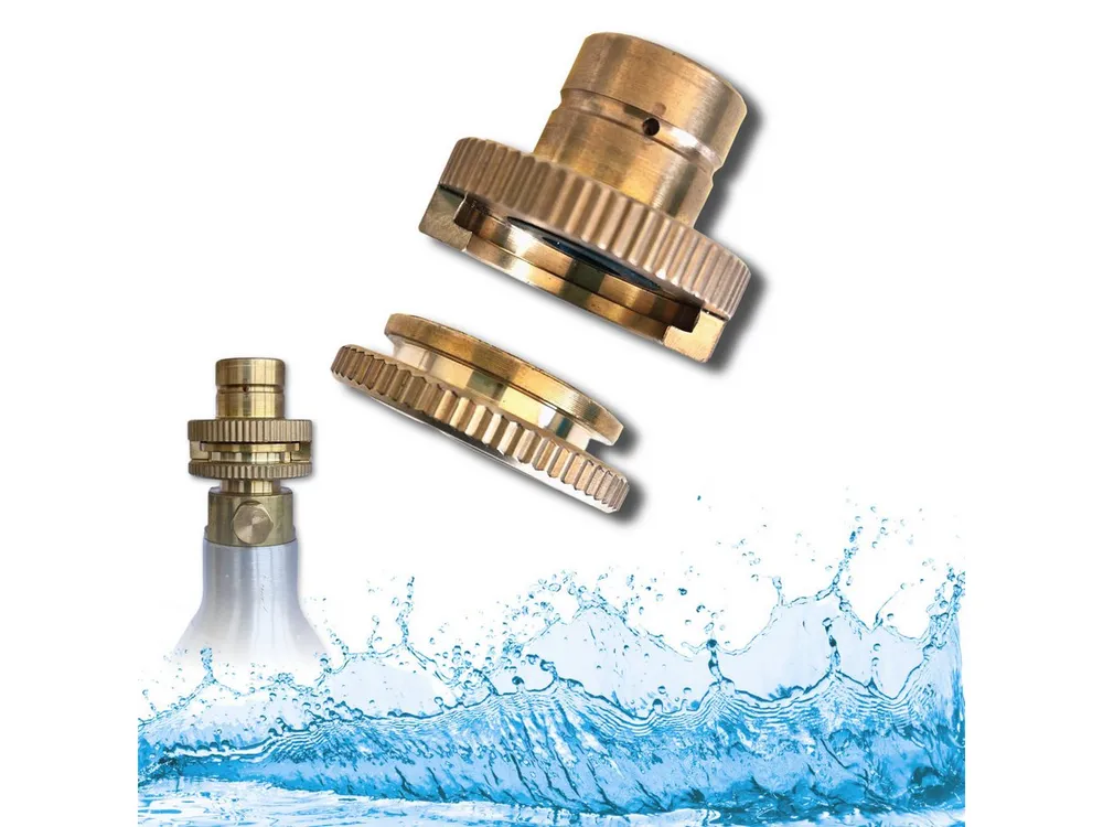 BlueCraft Wassersprudler Quick-Adapter 2.0 für CO2 Wassersprudler kein Umbau, Messing, 2-teilig, kompatibel mit allen gängigen Sprudlern DUO, Terra, Gaia, Crystal 3.0