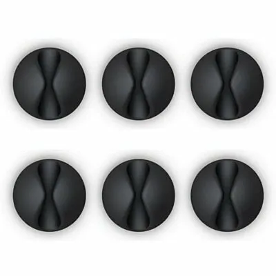 Bluelounge Cabledrop 6er-Pack Kabelorganisator Schwarz