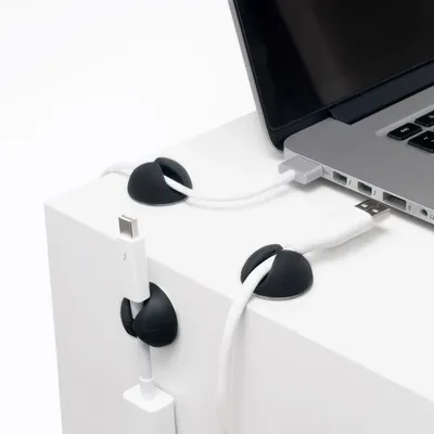 bluelounge CableDrop Mini Kabelclips, Schwarz, 9er-Pack