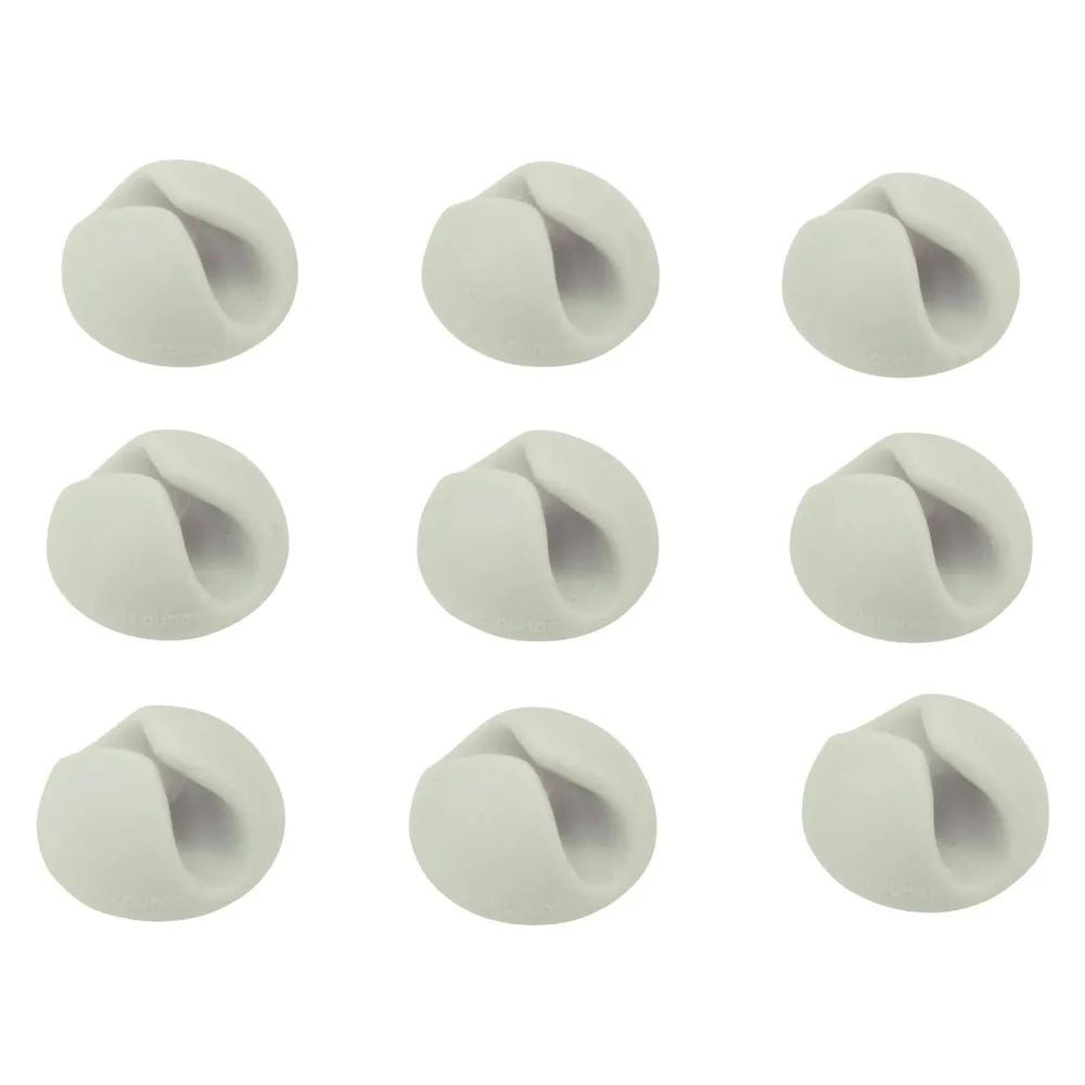 bluelounge CableDrop Mini Kabelclips, Weiß, 9er-Pack