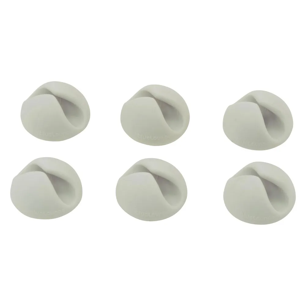 bluelounge CableDrop Kabelclips, Weiß, 6er-Pack