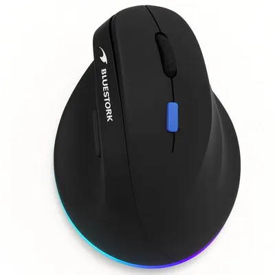 Maus Bluestork Ergo Lumi Pro Wireless Bluetooth RF 4800 DPI Schwarz RGB